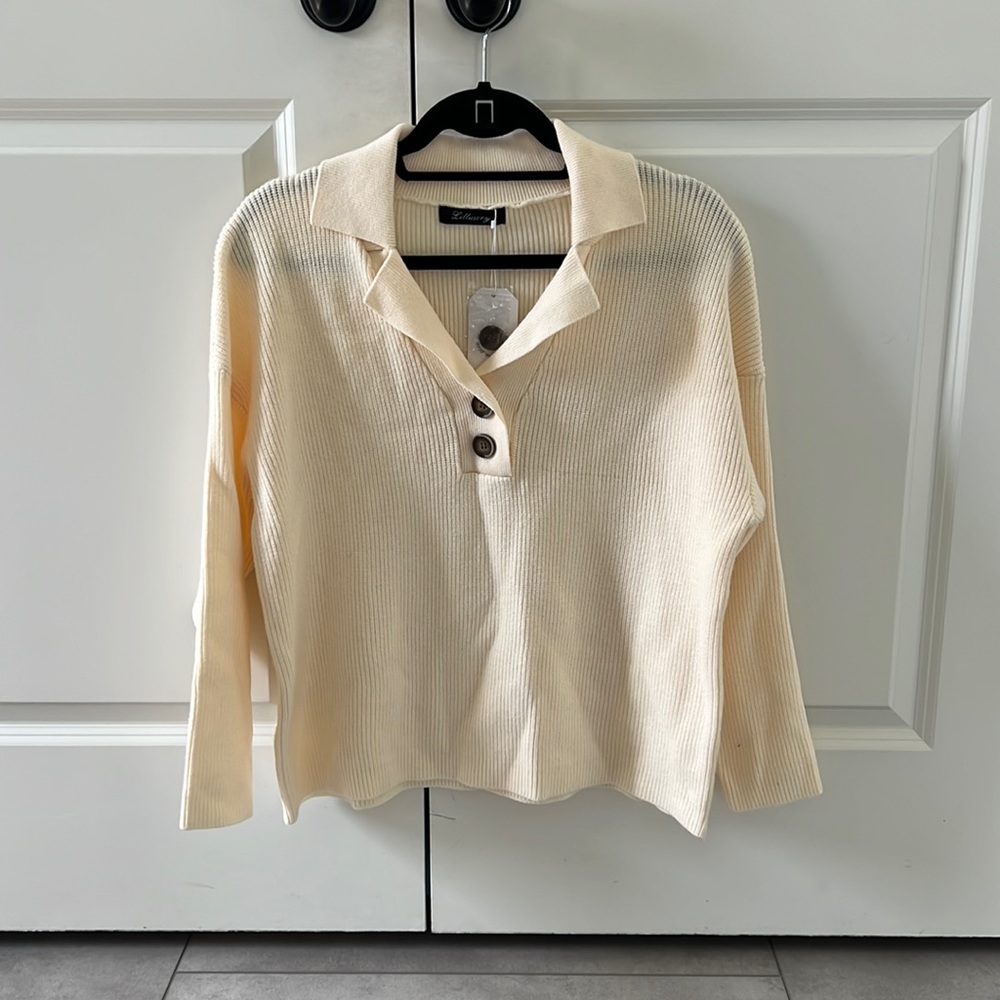 NWT ivory Amazon sweater